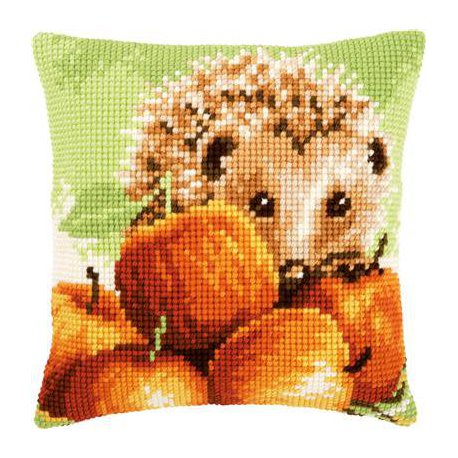 Kruissteekkussen kit Egel met appels