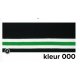 Boord gestreept  zwart met wit en groen 110cm lang en 7cm breed