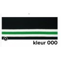 6x Boord gestreept  zwart met wit en groen 110cm lang en 7cm breed