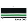 6x Boord gestreept  zwart met wit en groen 110cm lang en 7cm breed