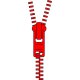 Deelbare Rits Zilver