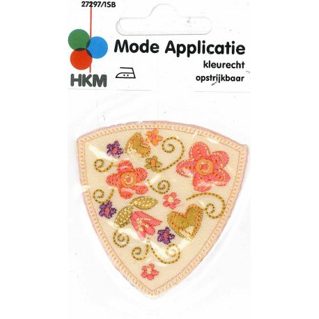 Applic. Bloemen in schild.
