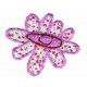 5x Applicatie button bloem gezicht roze
