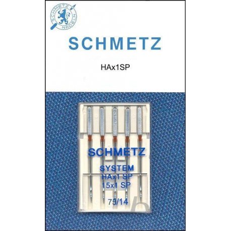 Schmetz super stretch. In diktes 75 of 90. Pakje 5 stuks.