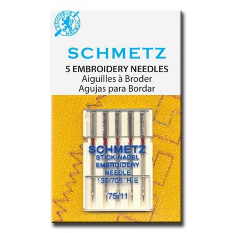 Schmetz embroidery. Pakje 5 naalden.