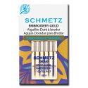 20x Schmetz Gold Embroidery. In diktes 75 of 90. Pakje 5 naalden.