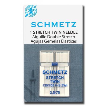 Schmetz stretch-tweeling. Dikte 2.5-75 of 4.0-75