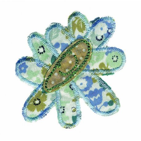 Applicatie button bloem gezicht