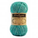 10x Stone Washed. Pendikte 3-3,5 mm. Kleur 824 Turquoise Scheepjeswol.