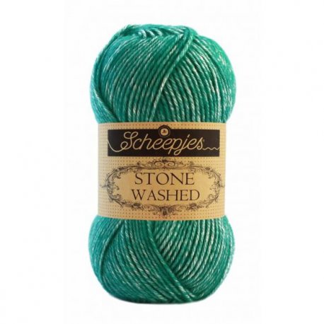 Stone Washed. Pendikte 3-3,5 mm. Kleur 825 Malachite Scheepjeswol