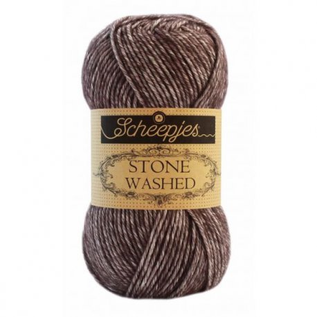 Stone Washed. Pendikte 3-3,5 mm. Kleur 829 Obsidian Scheepjeswol C