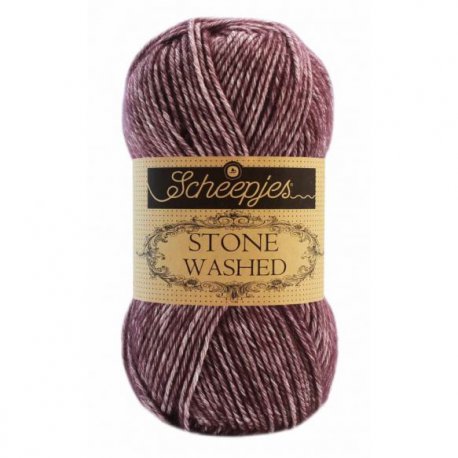 Stone Washed. Pendikte 3-3,5 mm. Kleur 830 Lepidolite Scheepjeswol