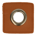 50x Nestels oud nikkel op Skai-leer bruin 8-11 of 14 mm
