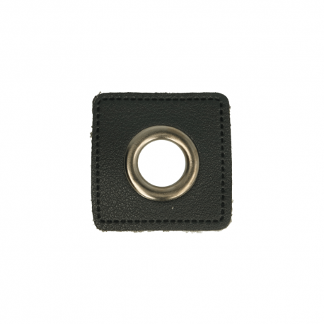 Nestels oud nikkel op Skai-leer zwart 8-11 of 14 mm