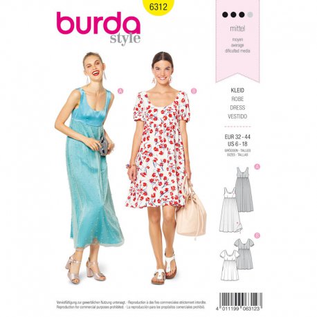 Burda 6312 Jurkjes