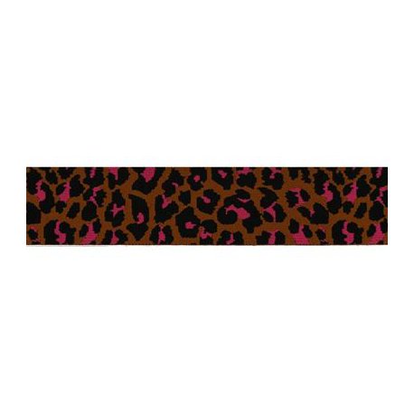 Elastiek luipaardprint band 40mm kleur 786 per cm/mtr te bestellen