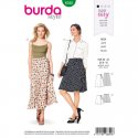 Burda 6340 Rokken van Viscose, Katoen of Crepe. Super Easy