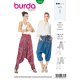 Burda 6316 Harem Broek van Viscose, Katoen of Linnen