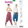 Burda 6316 Harem Broek van Viscose, Katoen of Linnen
