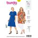 Burda 6305 blouse jurkje van viscose, katoen of crepe maatje meer. Super Easy