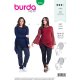 Burda 6391 Shirts maatje meer van Jersey, Tricot of crepe