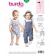 Burda 9337 Baby Overal van Tricot, Jersey, Punti of Jogging