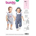 Burda 9337 Baby Overal van Tricot, Jersey, Punta of Jogging