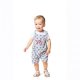 Burda 9337 Baby Overal van Tricot, Jersey, Punti of Jogging
