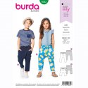 Burda 9342 Broeken voor kleuters van Jogging, Tricot of Jersey