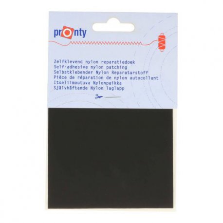 Reparatiedoek Nylon Zelfklevend Pronty Zwart 10x20 cm