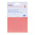 10x Pronty Reparatiedoek ruit opstrijkbaar 10x40cm kleur 002 rood