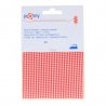 10x Pronty Reparatiedoek ruit opstrijkbaar 10x40cm kleur 002 rood