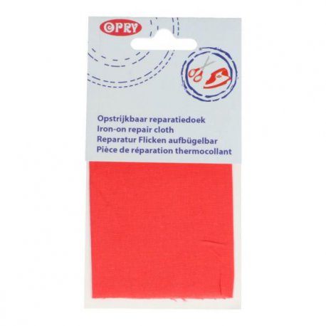 Opry Reparatiedoek opstrijkbaar 11x25cm 722  rood