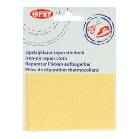 Opry Reparatiedoek jeans opstrijkbaar 10x40cm color 638 geel
