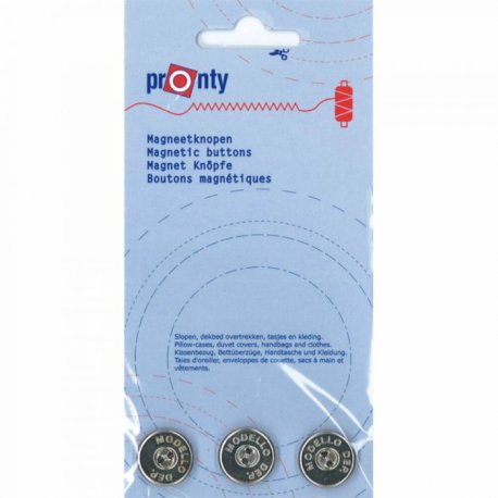 Pronty Magneetknopen  Zilver