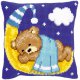 Kruissteekkussen kit Blauw beertje op de maan  PN-0148196