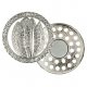 Magnetische broche tulp 45mm  zilver 64265-NI