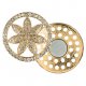 Magnetische broche bloem 45mm goud  64263-GO