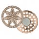 Magnetische broche bloem 45mm goud  64263-RGO