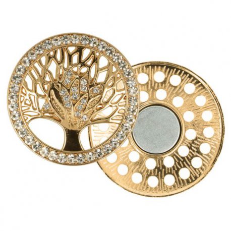 Magnetische broche boom 45mm goud   64266-GO