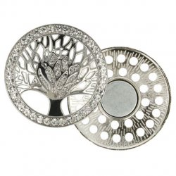 Magnetische broche boom 45mm zilver  64266-NI