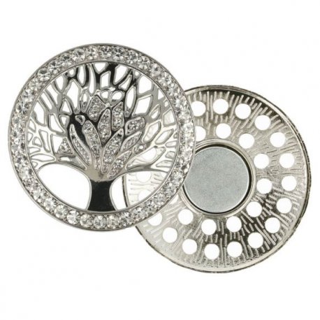 Magnetische broche boom 45mm zilver  64266-NI