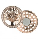3x Magnetische broche boom 45mm goud 64266-RGO