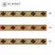 Sinterklaasband 15mm Goud met zwart, rood of bruin