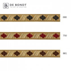 Sinterklaasband 15mm Goud met zwart, rood of bruin