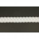 25 mtr Nylon stretch kant 40mm Wit 009