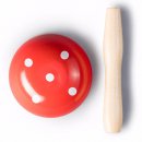 5x Prym Maasklos hout rood met witte stippen