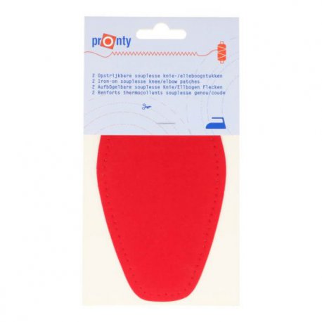 Pronty Elleboogstukken opstrijkbaar 2st 018 rood