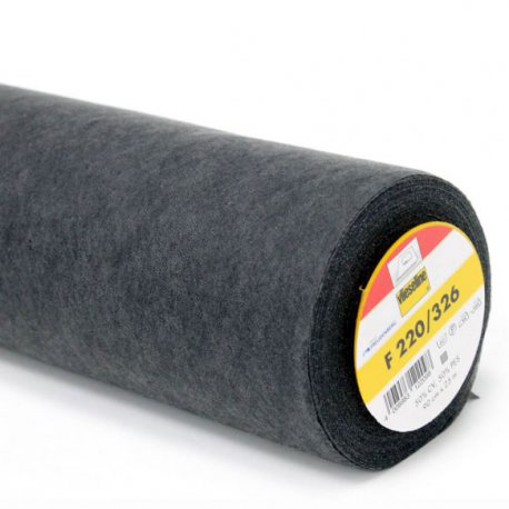 Vlieseline F220 tussenvoering plakbaar wit 90cm zwart