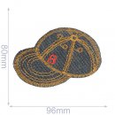 5x Applicatie baseball pet 96x80mm blauw  102-105